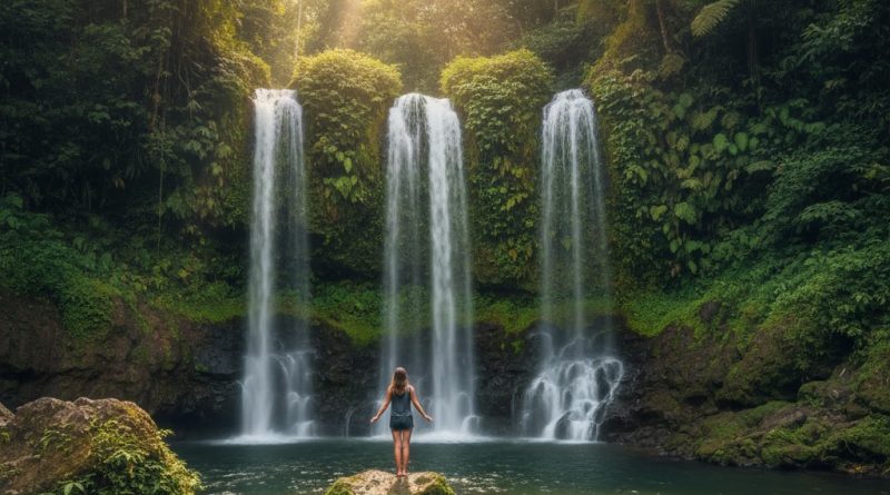 Air Terjun Banyu Wana Amertha di Munduk, Bali Utara