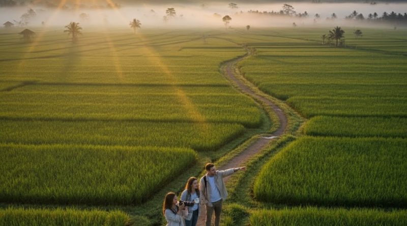 Wisata Sunrise di Sawah Belik Sidan